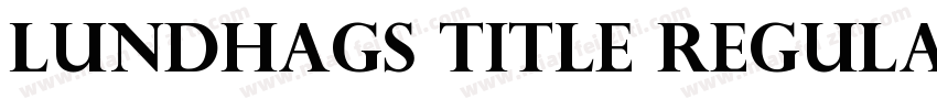 Lundhags Title Regular字体转换